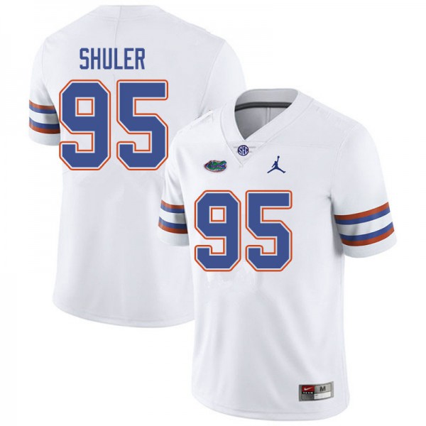 Jordan Brand Men #95 Adam Shuler Florida Gators College Football Jerseys White